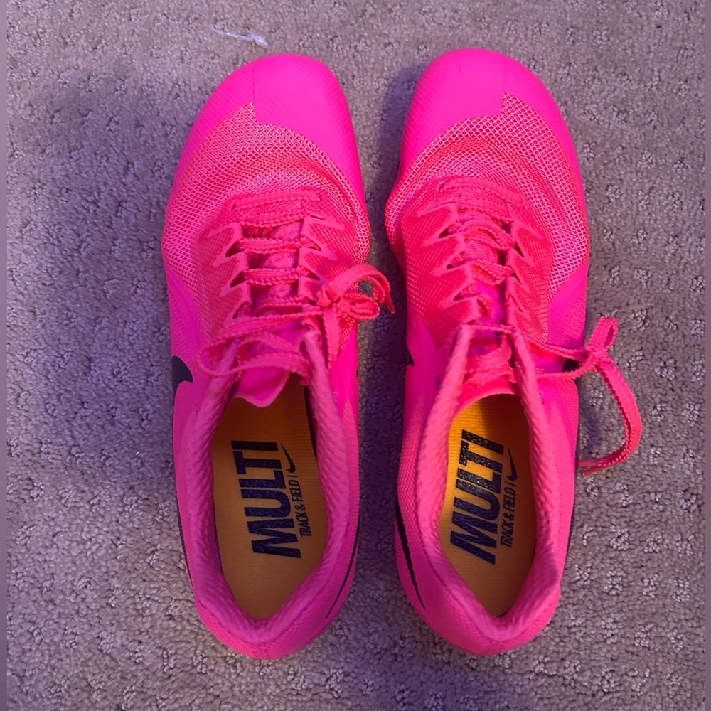Nike Zoom Rival Sprint Track and Field Shoes/hot pink, orange